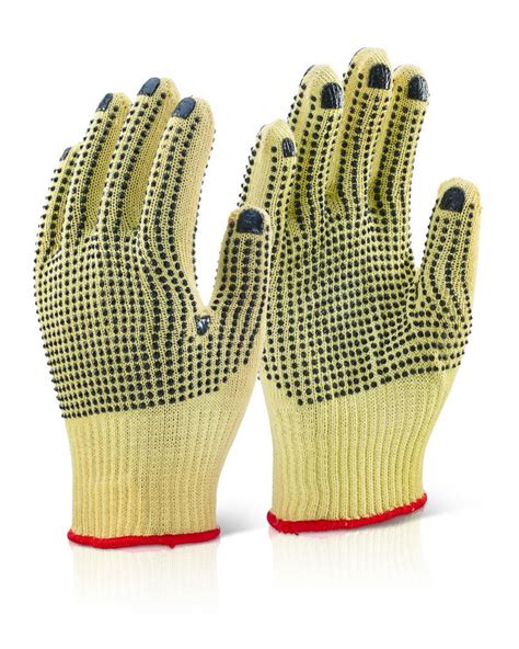 kevlar medium weight dotted glove pack  la safety supplies