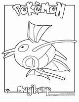 Pokemon Coloring Magikarp Pages Colouring Characters Woojr sketch template