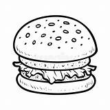 Burger Hamburger Hamburgare Colorear Hamburguesa Malbuch Sandwich Hamburguesas Illustrationer Igeles Farblose Buchstabe Vektorer sketch template