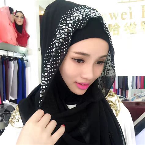 fashion diamonds women s scarf high quality turkish indonesian muslim