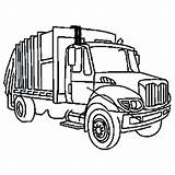Truck Garbage Coloring Pages Clipart Plow Printable Trash Kids Snow Clip Dump Ford Trucks Drawing Color Semi Outline Diesel Cliparts sketch template