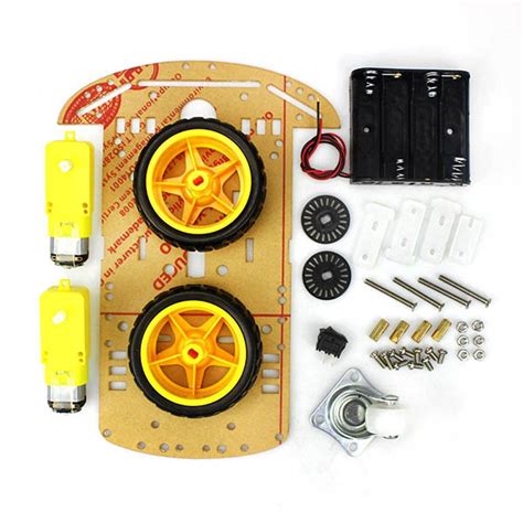wheel drive acrylic robot chassis kit invent electronics