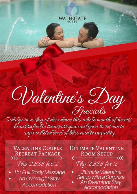 valentines day specials watergate hotel butuan