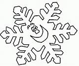 Snowflake Snowflakes Kindergarten Coloringhome sketch template