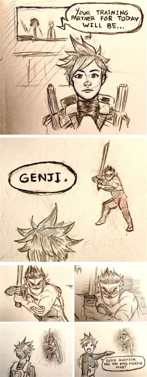 overwatch blackwatch tracer and genji comic by