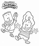 Underpants Captain Coloring Pages Harold George Printable Scribblefun Print Funny sketch template