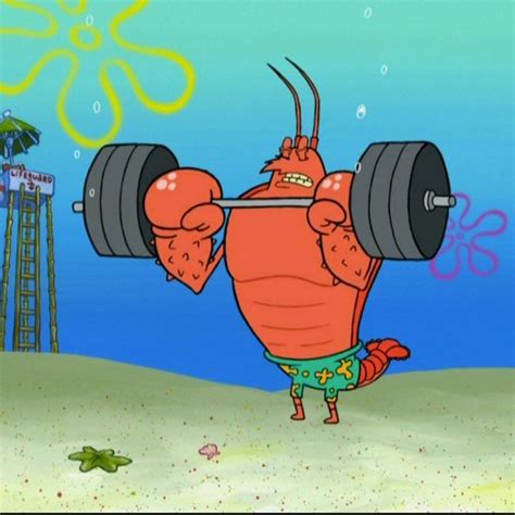 man    scrumptious forearms larry lobster bodybuilding spongebob deepseegains