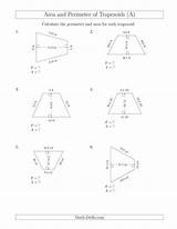 Isosceles Perimeter Trapezoids Scalene Calculating sketch template