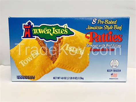 Club Pack Of 8 Jamaican Style Mild Beef Patties By Tower
