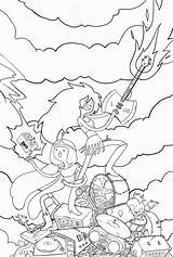 Adventure Coloring Time Marceline Bubblegum Pages Princess Books sketch template