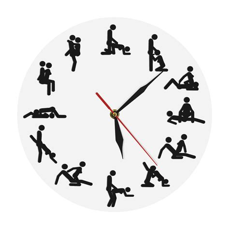 1piece Mood Wall Clock Decorative Clock Sex Position Clock Novelty