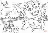 Coloring Pages Minions Hallowen Games Printable Minion Color Drawing Print Supercoloring Paper Manga sketch template