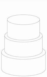 Cake Templates Tier Sketch Tall Tiers Round Cakes Pages Template Sizes Business Square Coloring sketch template