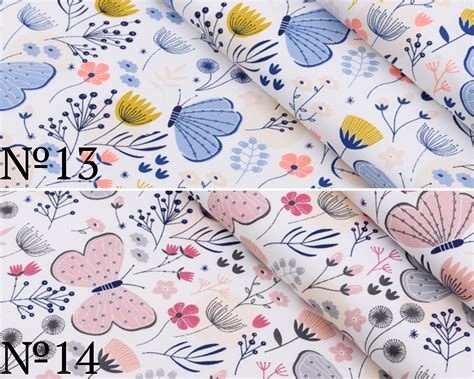 floral cotton fabric   yard  cotton beautiful etsy