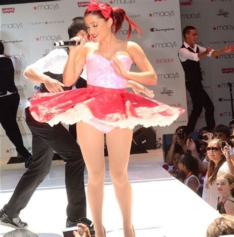 Ariana Grande Upskirt Performance For Macy S