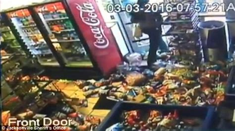 woman is caught on camera trashing convenience store after being caught