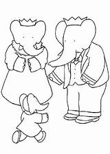 Babar Elephant sketch template
