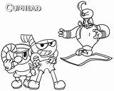 Cuphead Coloring Mugman Bendy Dibujos Djimmi Disegni Jefes Plungers Bosses sketch template