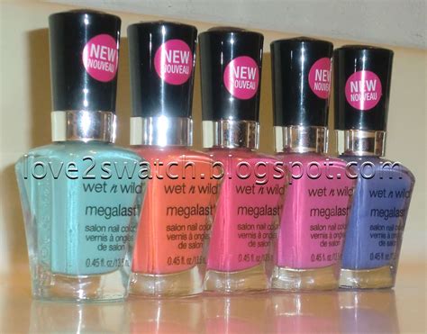 love2swatch wet n wild megalast nail polish spring colors