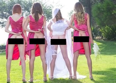 Bridesmaids Flashing Ass Is The Hot New Wedding Photo Trend