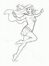 Supergirl Superwoman Colouring Easy Koen Colorare Coloringhome sketch template