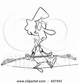 Balance Clipart Businesswoman Trying Outline Maintain Toonaday Royalty Rope Tight Illustration Rf Balancing Clip Budget 2021 sketch template