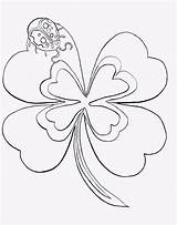 Ladybug Coloring Clover Leaf Shamrock Double Theartsherpa Traceable Sherpa St Donated Patties Lucky sketch template