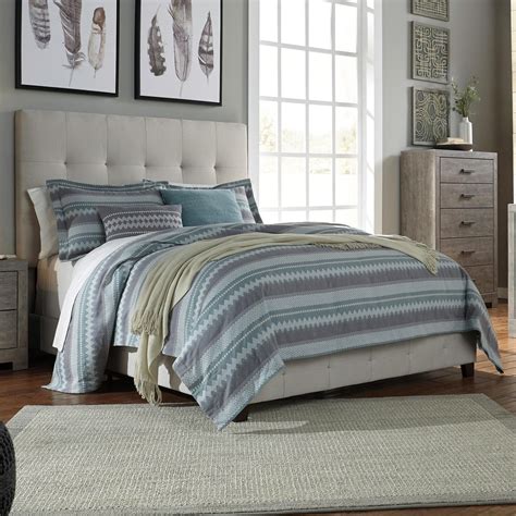 signature design  ashley dolante queen upholstered bed
