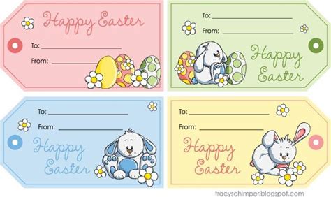 adorable  easter tags   celebrations