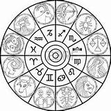 Zodiac Zentangle Clock Constellation Tattoos sketch template