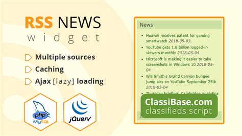 rss news feed  widget  complete php source code