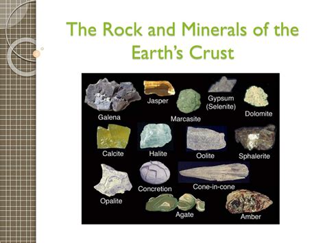 rock  minerals   earths crust powerpoint