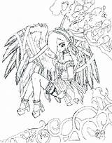 Coloring Gothic Pages Anime Fairies Goth Search Getcolorings Colorings Getdrawings sketch template