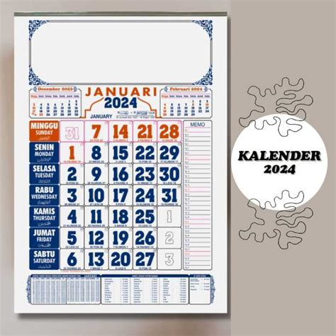 az kalender dinding  lengkap masehi  jawa lazada indonesia