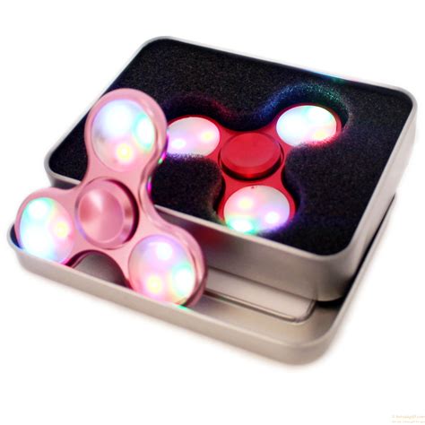 aluminum alloy colorful led fidget spinner hot sale gift