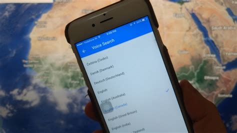change voice search language  google maps  iphone ipad