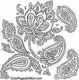 Paisley Coloring Pages Printable Color Books Colori Colorpagesformom sketch template