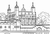 London Tower Coloring Bridge Pages sketch template