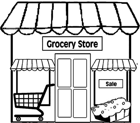 nice restaurant building simple restaurant coloring page coloring