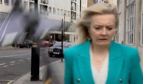 Liz Truss Narrowly Dodges Falling Camera Equipment In Windy Sky News
