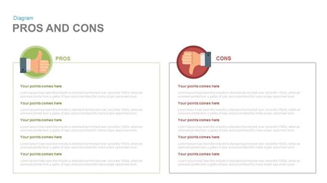 pros and cons powerpoint template and keynote slide the
