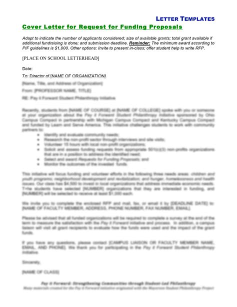 solution proposal letter template  funding  format sample