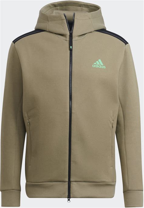 adidas man sportswear zne hoodie orbit green  au meilleur prix sur idealofr