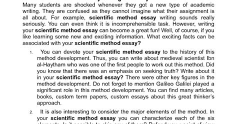 paper scientific method  dont    write  scientific