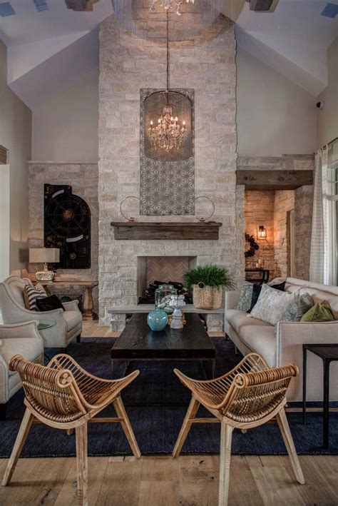 timeless modern farmhouse  elegant chic interiors  texas hill country country house