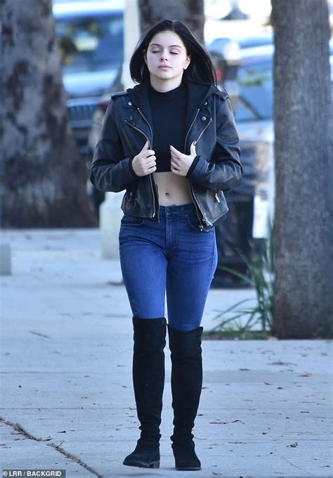 ariel winter shows off weight loss in crop top and jeans