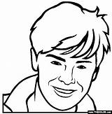 Efron Zac Coloring Pages Actor Famous Template Thecolor sketch template