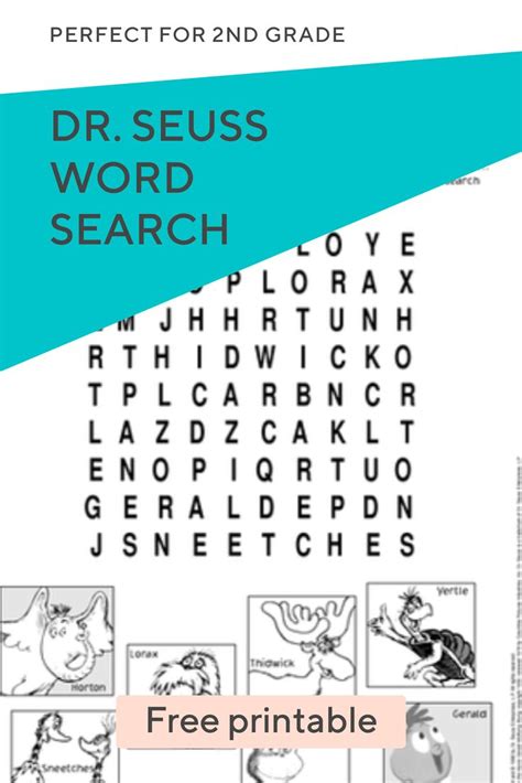 printable dr seuss word search