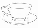 Saucer Chocolate Mug Beker Getcolorings Getdrawings Drankje Coasters sketch template