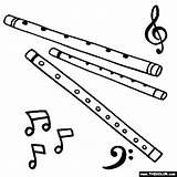 Flute Coloring Musical Pages Instruments Wind Instrument Color Drawing Music Thecolor Plan Woodwind Drawings Flutes Embroidery Gif Trombone Playing Visit sketch template